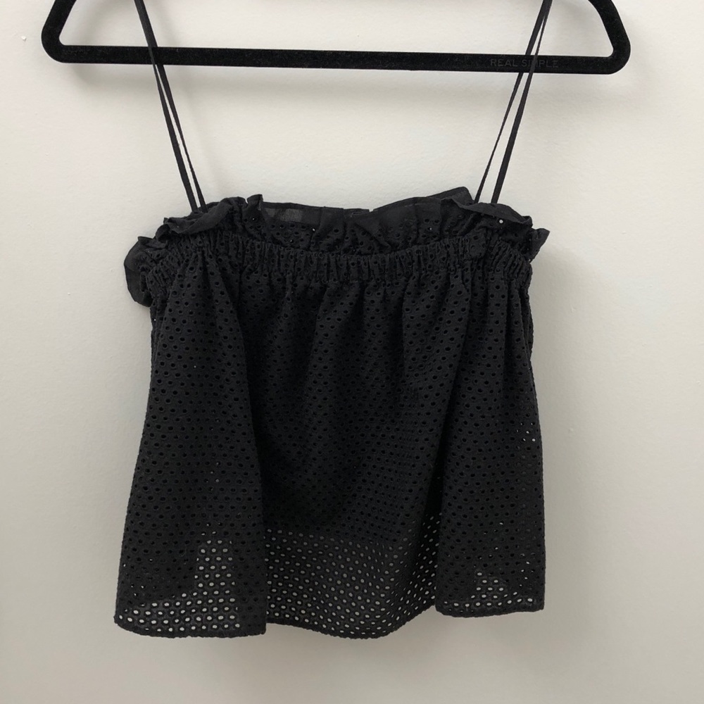 Zara straight neckline top